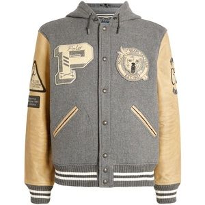 Polo Ralph Lauren
Polo Bear Ski Letterman Wool Hooded Jacket New Mens Size S